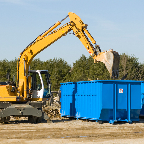 what size residential dumpster rentals are available in Wolf River Wisconsin